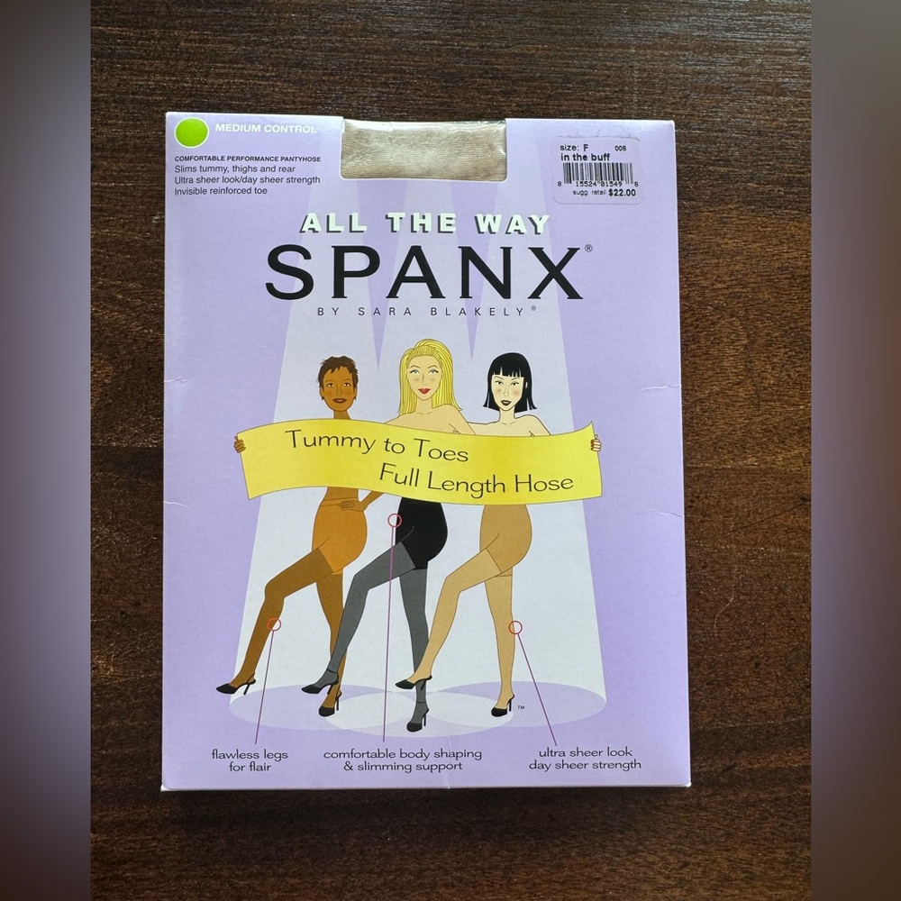 SPANX Comfortable Performance Pantyhose, in the buff, size F